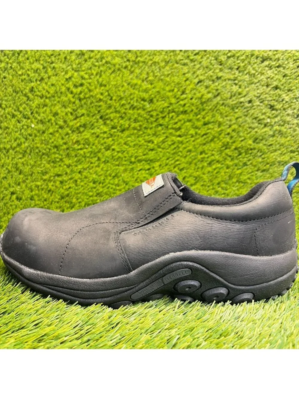 Merrell Jungle Moc Mens Size 11.5E Black Composite Toe Safety Slip-On Work Shoes